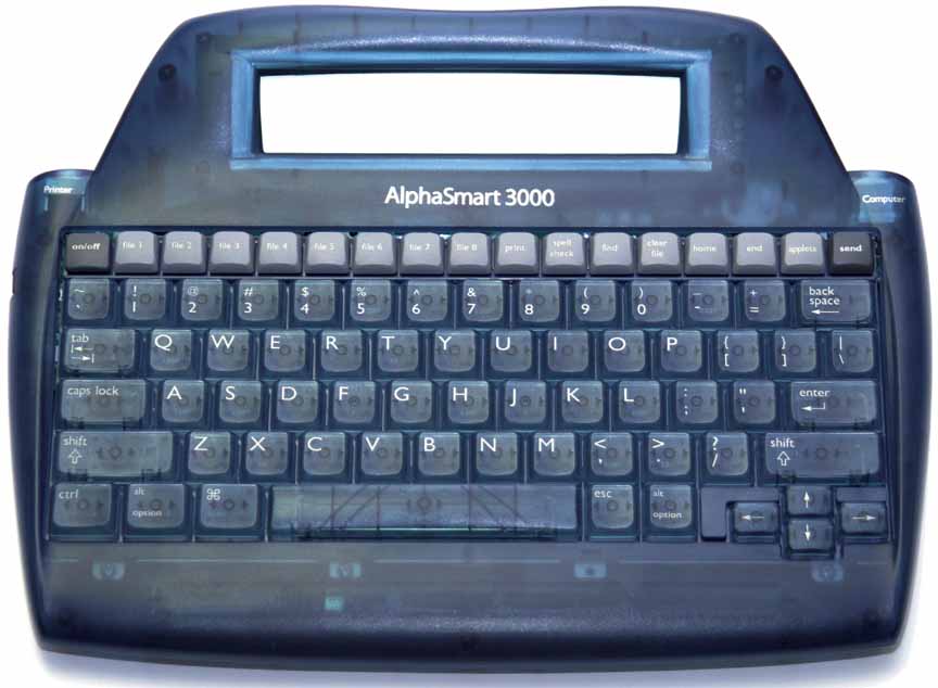 ALPHASMART 3000 Portable Word Processor TESTED with USB Cable & FRESH Batteries 